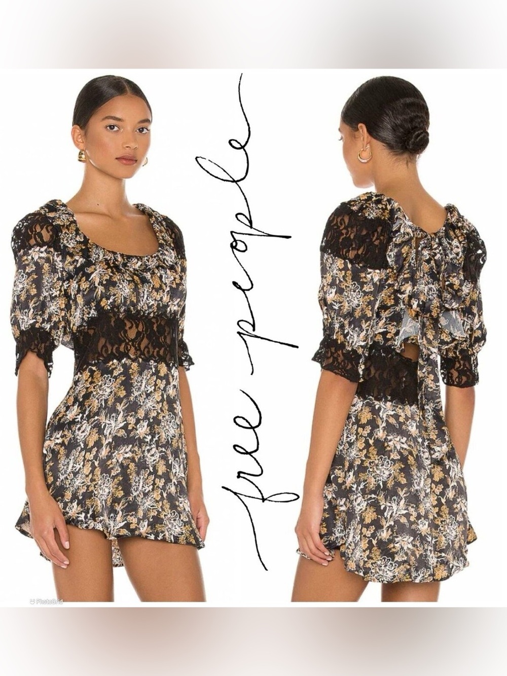 Free People Lucie Minidress in Black Combo - Picture 2 of 6